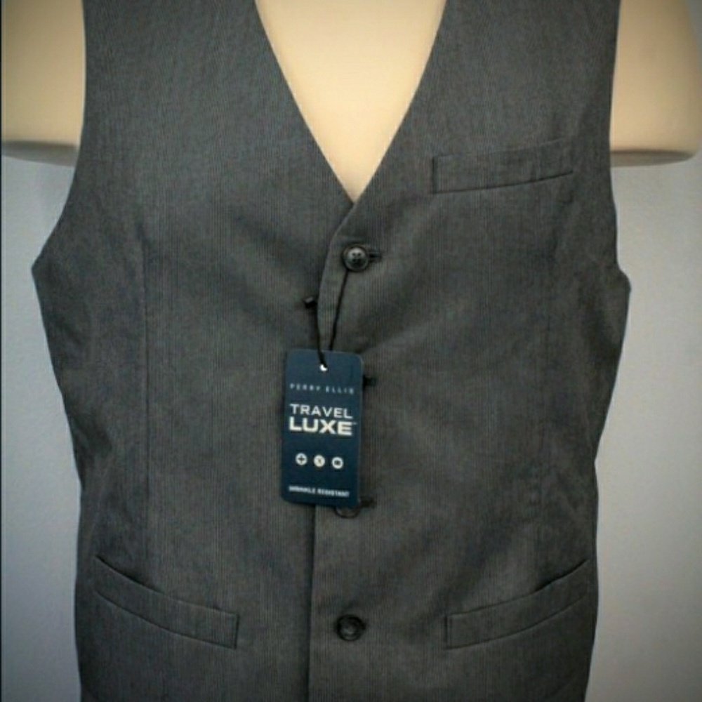 Perry Ellis Dressy Essentials Men's Vest NWT--Sz L